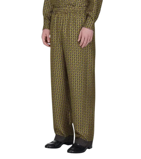 Auténticos Pantalones de Seda Gucci Geométricos Entrelazados G Para Hombre 747274 Nuevos $1750 Foto 2 de 4