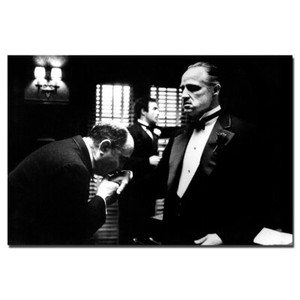 toile tableaux film le parrain Marlon Brando 50x75 cm