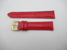 18 Millimeter Red Stuller Ladies Watch Band (Stitched)