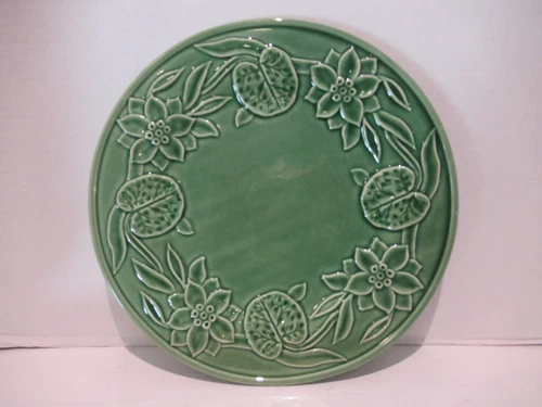 Bordello Pinheiro Green Water Lilly 12" Chop Charger Platter