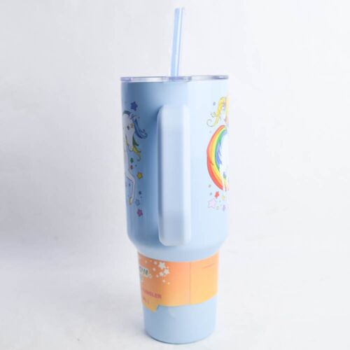 Classic Rainbow Brite 40oz Blue Tumbler Stainless Steel with Handle Straw - Picture 3 of 7