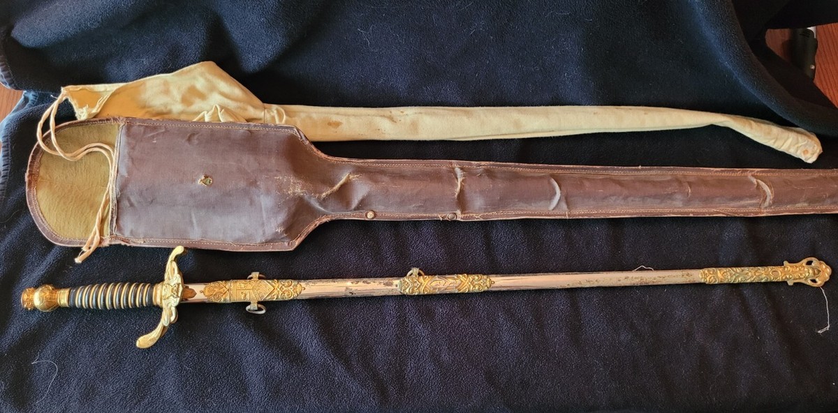 洋楽 Power Posse Militia RARE MIDDLE Ceremonial Sword Made by The M.C. Lilley & Co., Columbus, OH *RARE