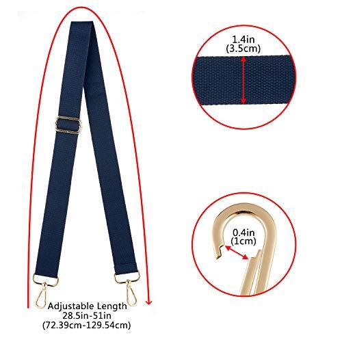 Wide Shoulder Purse Strap Replacement Adjustable Belt Canvas Bag Blue - Bild 4 von 6