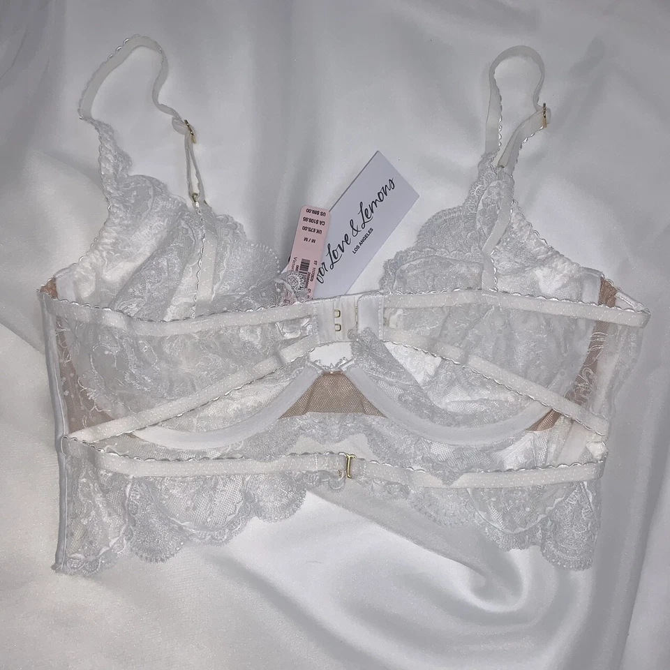 For Love & Lemons Forever Bra- Ivory/White Victoria's Secret Bridal Bride XS-L - Image 4 of 4