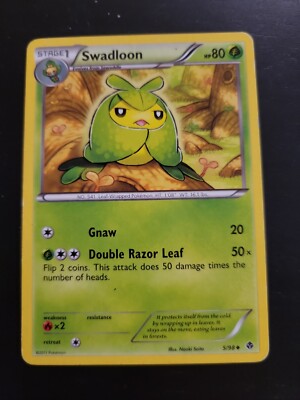 Pokemon Card 2011 Emerging Powers - Swadloon 5/98