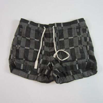 lou and grey women's shorts black white plaid