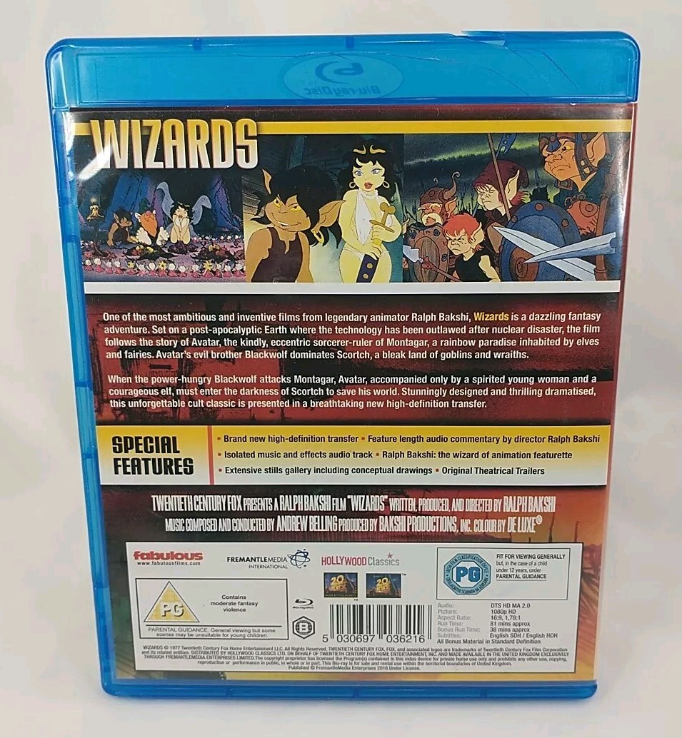 WIZARDS RALPH BAKSHI BLU-RAY REGION B OUT OF PRINT! | eBay