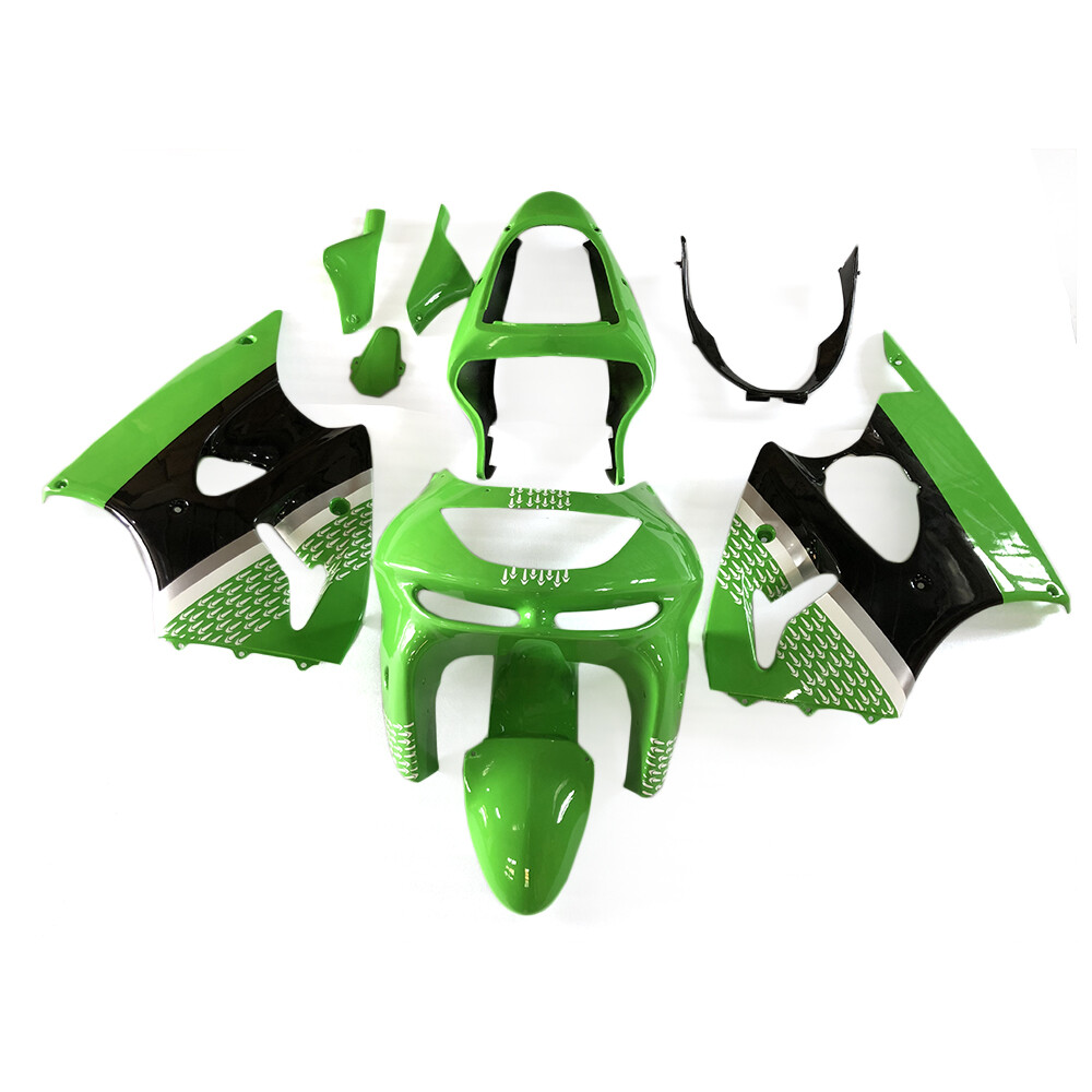Green Black Fairings Kit Bodywork for Ninja ZX6R 1998 1999