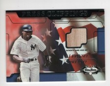 2002 FLEER BOX SCORE PRESS CLIPPINGS ALFONSO SORIANO BAT NEW YORK YANKEES
