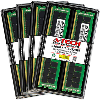 256GB 8x 32GB PC4-2933 RDIMM Supermicro H12SSW-NTR Memory RAM