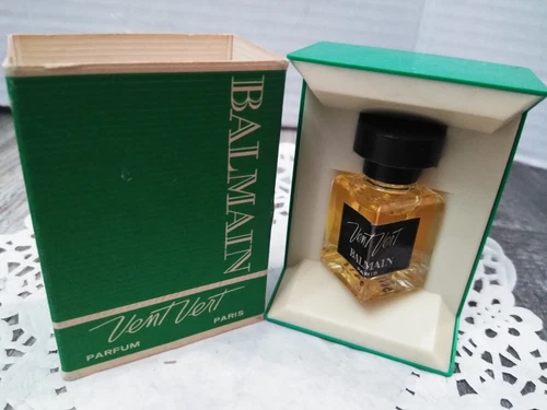 VTG 70'S VENT VERT by Balmain 4 ml/ 0.13 oz PARFUM Splash Mini (IN PLASTIC CASE)