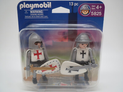 Playmobil 5825 ''2x Kreuzritter mit Schwertern und Schildern'' NEU & OVP von 2007