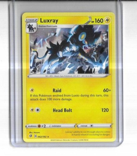 Pokemon Luxray #405 062/192 V Battle Never played