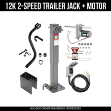 Bulldog 12000lb 2-Speed Trailer Jack Planetary Gearbox Manual Override Crank