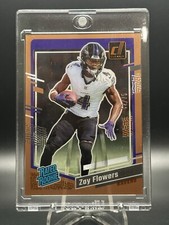 2023 Panini Clearly Donruss #92 Zay Flowers Ravens Rated Rookie Orange 42/75