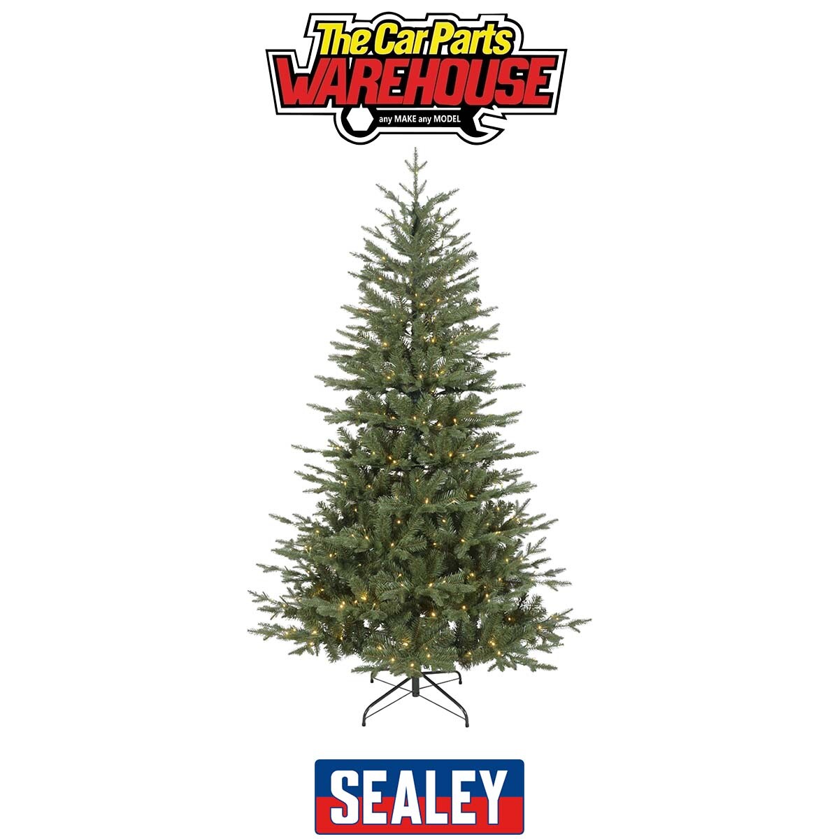 Sealey DH82 Dellonda Pre-Lit Hinged Christmas Tree with 350 Warm White L