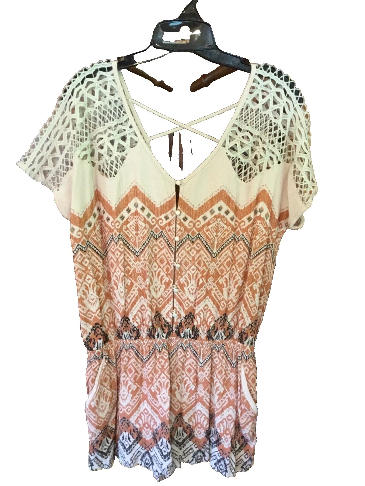 Geometric Viscose Juniors Jumpsuits & Rompers for Women