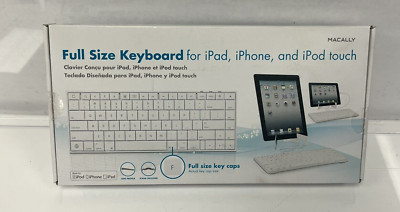 Macally 30 Pin Wired Keyboard iPad 3/2/1, iPhone 4s/4/3G/3, & iPod Touch(iKey30)