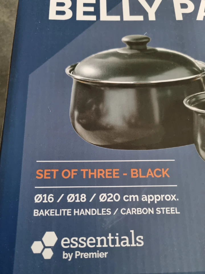 VIGGO Juego de 3 sartenes antiadherentes para el vientre + RÁPIDO REINO UNIDO 🇬🇧 ¡POST DISPONIBLE! Foto 3 de 3