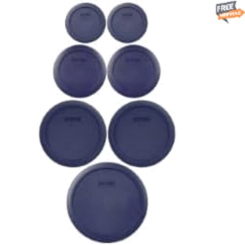 Colorful 7-Piece Replacement Lid Set for Classic Round Food Storage Containers