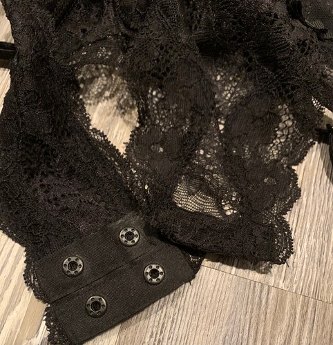 Victorias Secret Very Sexy Black Bustier Garter One Piece Corset Snap Bottom 34B - Picture 5 of 12