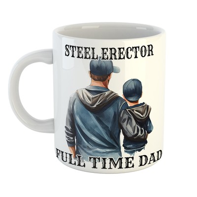 Geschenk für fleißige Väter - STAHLAUFRICHTER VOLLZEIT PAPA Tasse - personalisiert