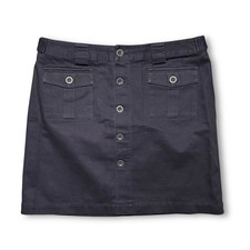 VTG Y2K GAP Khaki Utility Pocket A-Line Mini Skirt Size 6 Navy Blue