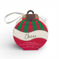 Spongelle Holiday Ornament Body Wash Infused Buffer Sponge SUGAR FIG 1.75 oz