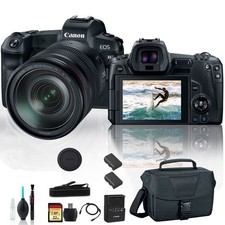 Canon EOS R Mirrorless Digital Camera 3075C012 24-105mm Lens Extra Battery, Ca