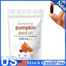 Pumpkin Seed Oil 3000mg with Saw Palmetto, 180 Softgels