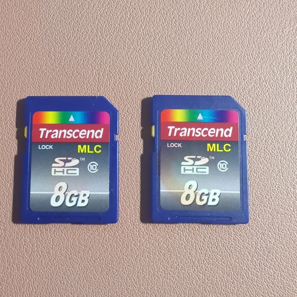 Transcend TS8GSDHC10M Lot Of 2 - 8GB SDHC Class10 CARD (MLC) Class 10 8 GB SD HC - Image 3 of 4