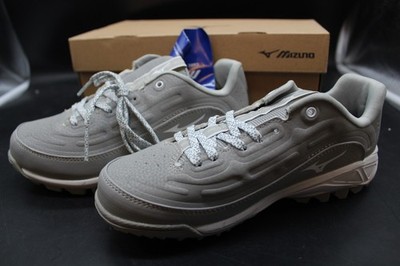 Mizuno Ambition 3 Women's Grey Turf Baseball Softball Shoes Sneakers Low Top