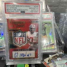 CJ Stroud Rookie SHIELD Auto On Card /10 Psa 10/10!