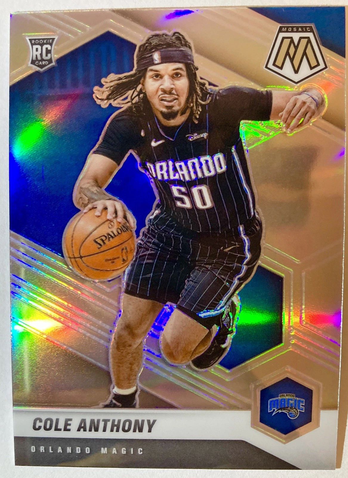 2020-21 Panini Mosaic #207 COLE ANTHONY Silver Prizm Rookie Card RC Magic