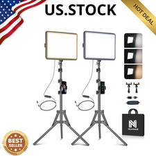 2-Pack LED Video Light Kit 2800-6500K Dimmable Studio Light Tripod 73In