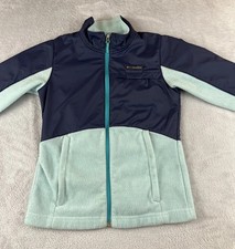 Columbia Jacket Girls Blue Full Zip Long sleeve fleece jacket size medium