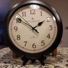 FirsTime & Co. Slim Wall Clock, 11", Oil Rubbed Bronze, Plastic