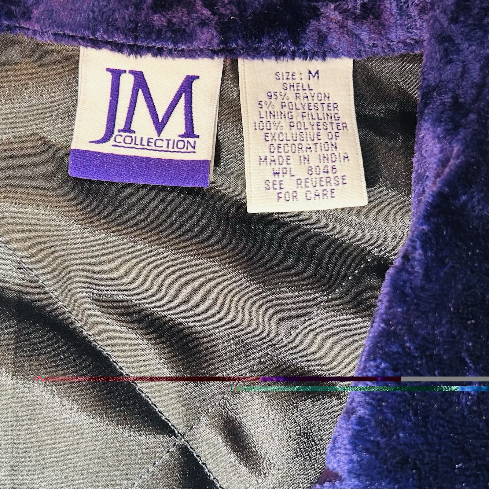 90’s VTG Quilted Patchwork Jacket Size Medium JM … - image 4