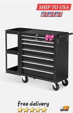 Rolling Tool Chest Tool Box With 7 Drawers Wheels Drawer Liners For Garage