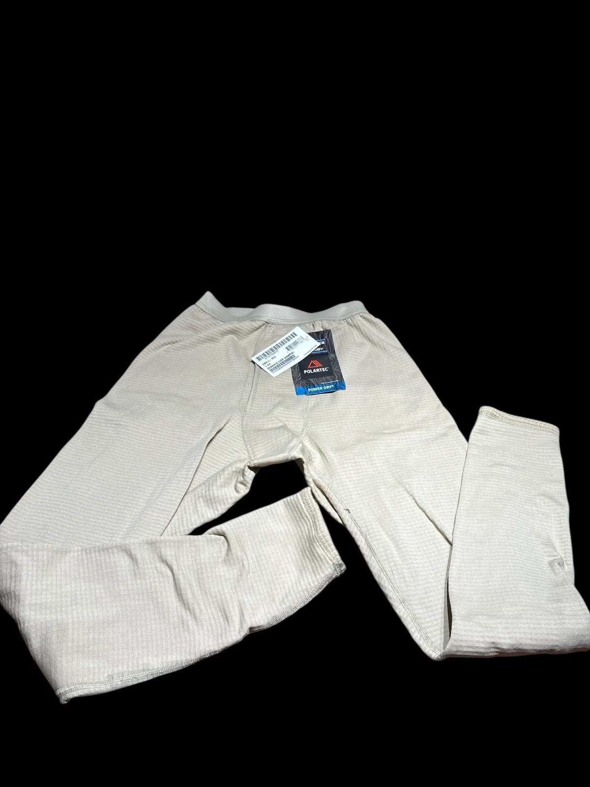 Polartec Power Dry Pants Men Small Regular Tan Midweight Cold Weather Base Layer