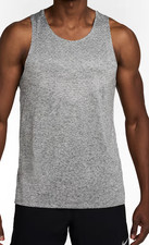 Nike Dri-Fit ADV Stride Smoke Grey Heather Men's S M Running Top - HV5210 084