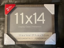 2 Pack Brown 11x14” Studio Decor Fundamentals Display Case Shadowbox Frame