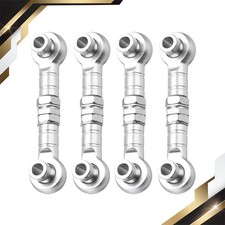 4pcs Steering Servo Rod RC Aluminum Linkages for HSP 1/10 94123 RC Car White