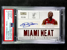 2012 National Treasures #1 Ray Allen Timeline Signature Material /49 PSA 10 Auto