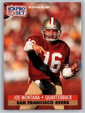 1991 Pro Set Football #653 Joe Montana - VG - San Francisco 49ers