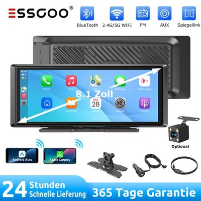 8.1 Inch Touch Screen BT Wireless Apple CarplayAndroid Auto Portable Car Stereo