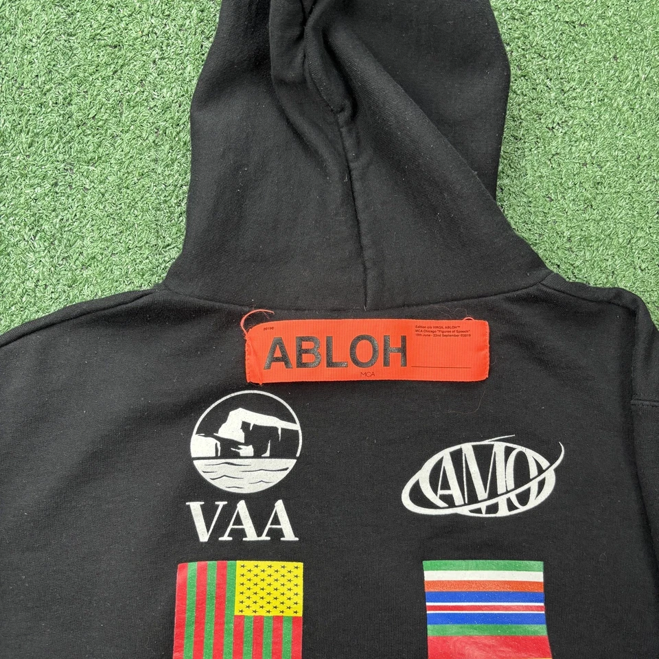 Off White x Champion Virgil Abloh Figure Of Speech MCA Size M Hoodie Sweatshirt - Image 3 of 4