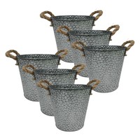 Blumentopf Set 6 ÜBertöPfe Balkontopf Pflanzentopf BlumenüBertopf KräUtertopf