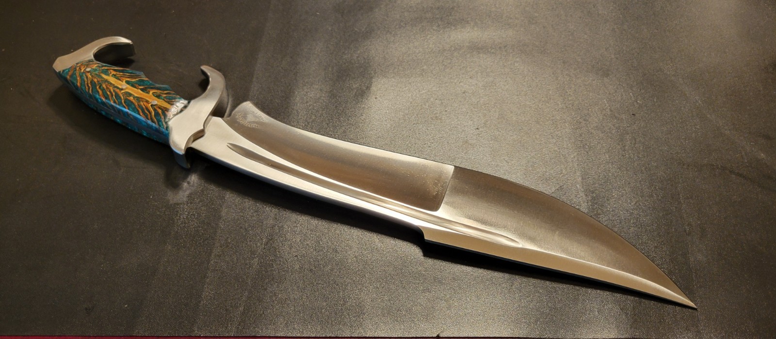 Badass Blades D2 Steel Persian Combat Knife Green Pine Cone Resin Handle- BA779