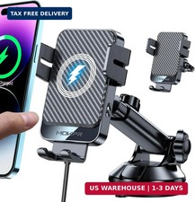 Wireless Car Charger 15W Fast Charging Dash Windshield Vent Car Mount